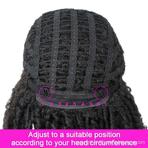 Wholesale Synthetic Hair Wigs for Black Women African Short Dreadlocks Wig Faux Locs Crochet Hair Braided Wigs